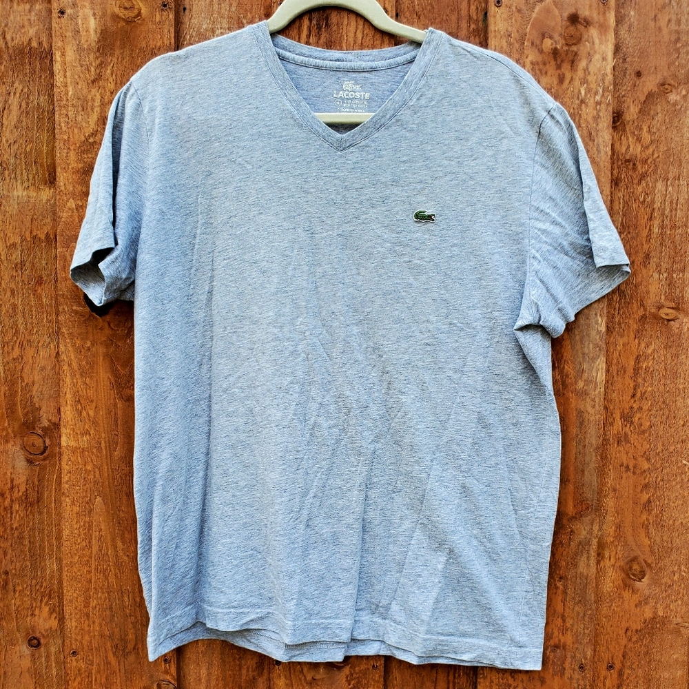 LACOSTE men's V-neck Pima Cotton Jersey T-shirt